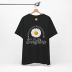 Black t-shirt with 'OK Everything is OK' text on a hanger against a white background