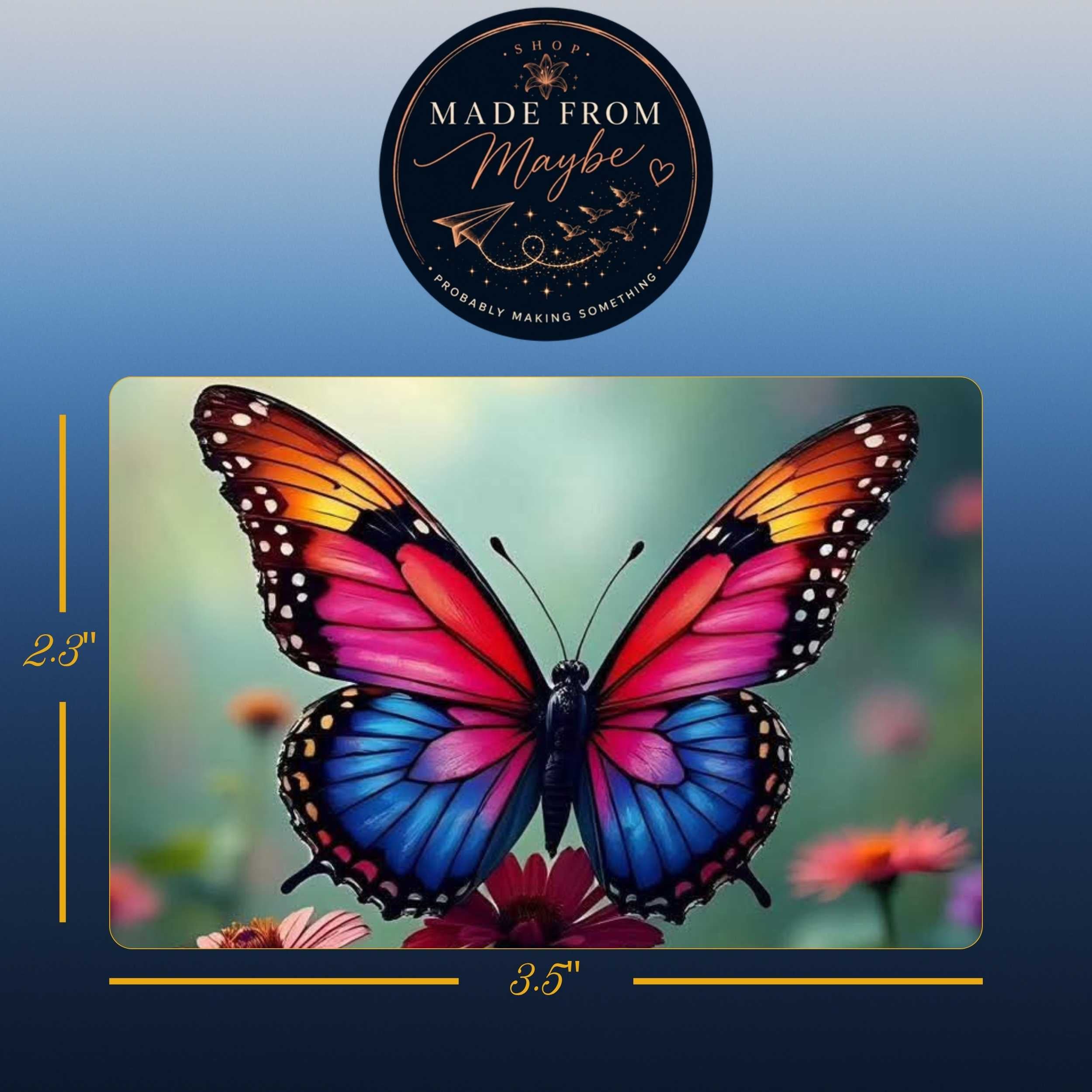 Butterfly Sublimated Fridge Magnet – Decorative Kitchen Magnet