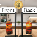 Golden Sunset Chapstick Holder Keychain – Double Sided Landscape Design