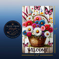 Welcome Basket Butterfly Sublimated Fridge Magnet – Decorative Kitchen Magnet