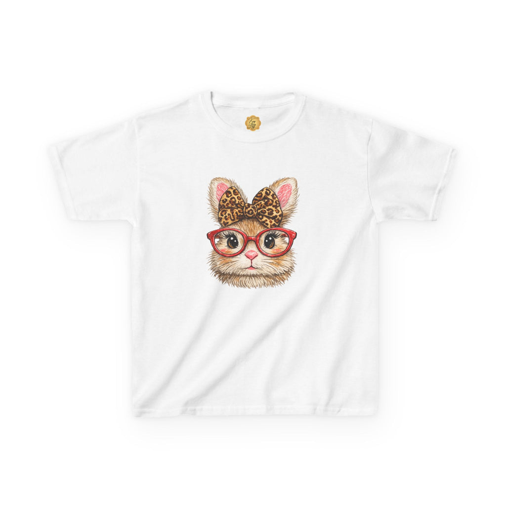 Cute Bunny with Glasses Shirt for Girls, Easter Bunny Kids Shirt, Trendy Bunny Toddler Tee, Spring Easter Outfit, Boutique Style Rabbit T-Shirt