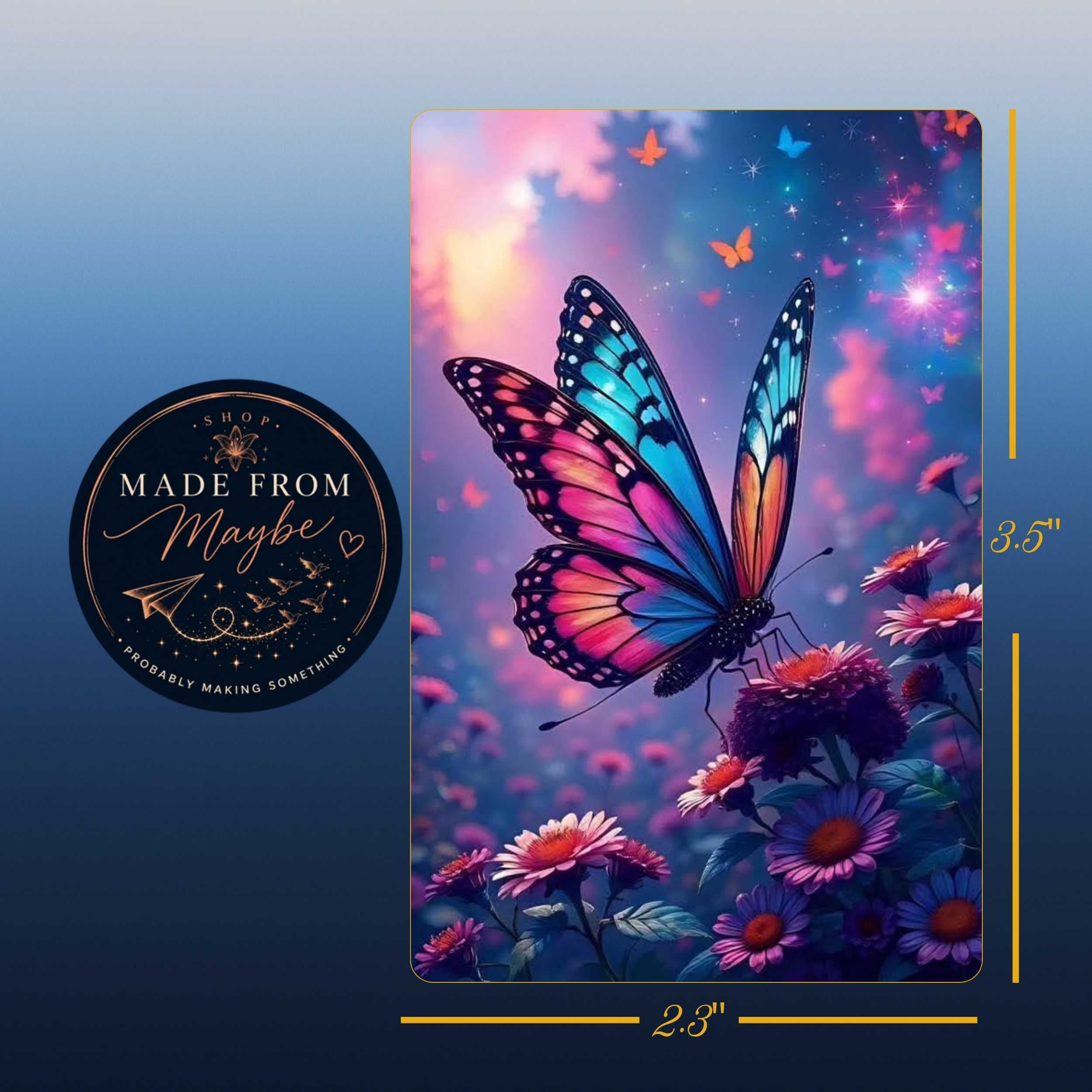 Purple Butterfly Sublimated Fridge Magnet – Decorative Kitchen Magnet