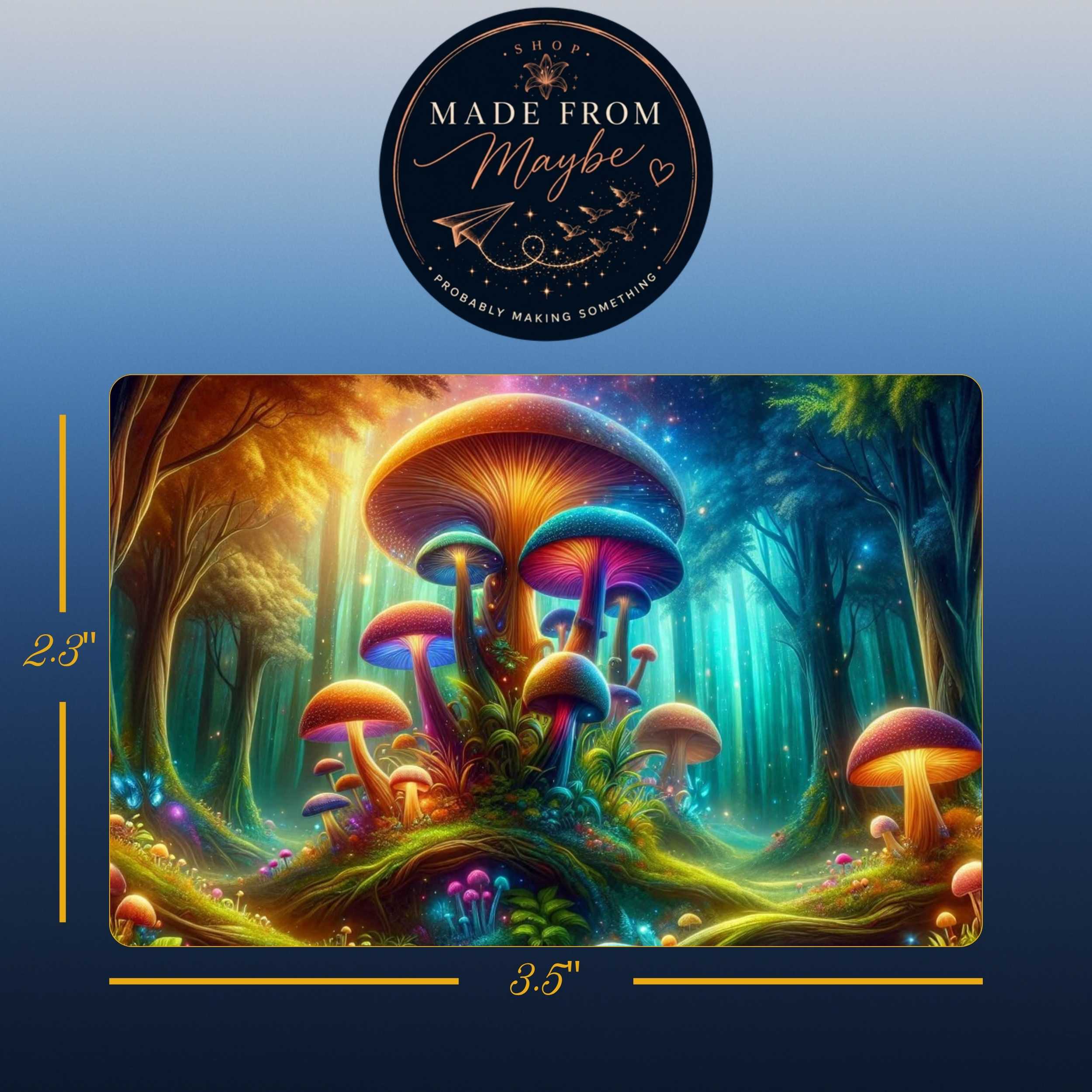 Mushroom Sublimated Fridge Magnet – Decorative Kitchen Magnet
