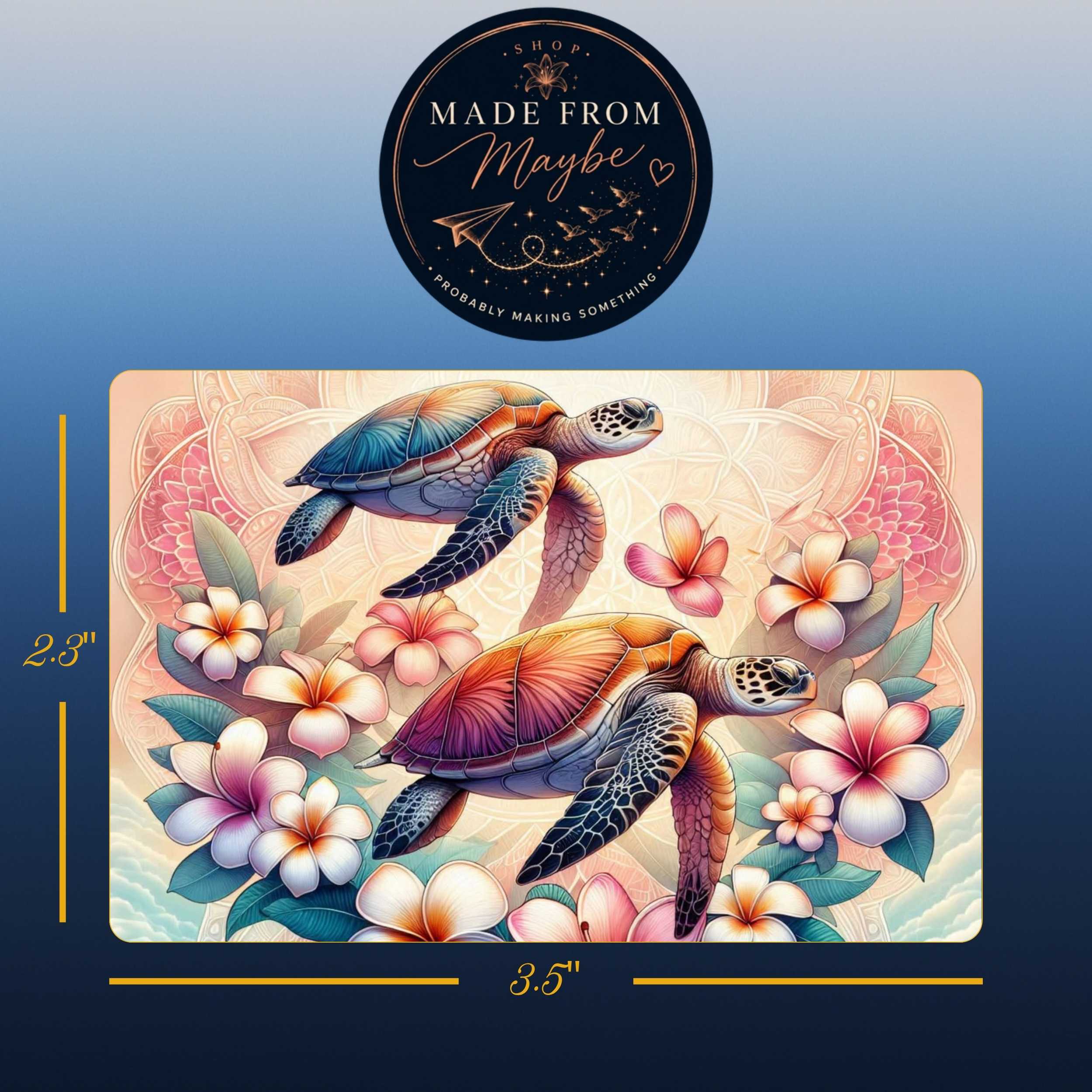 Sea Turtle Sublimated Fridge Magnet – Decorative Kitchen Magnet